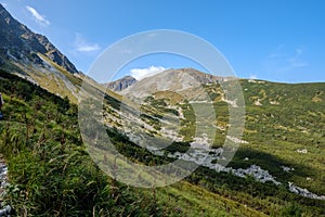 Distant mountain cores in slovakia Tatra mountain trails