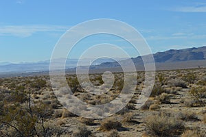 Distant Mountain Range Death Valley California