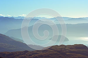 Distant Mountains And Lake