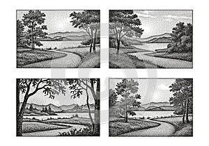 Distant mountains rise in the background under a bright sun, casting shadows