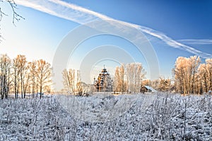 A distant view of the of Pokrovskaya church.