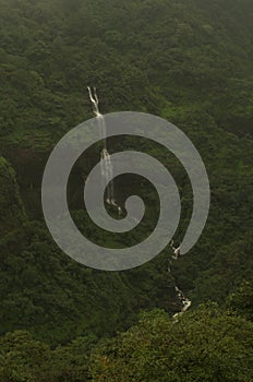 Distant waterfall in Lonavala