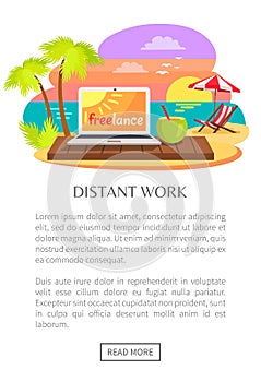 Distant Work Freelance Web Poster, Open Notebook