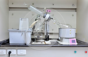 Distillation equipment in a lab