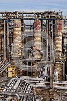 Distillation Towers in an Oil Refinery