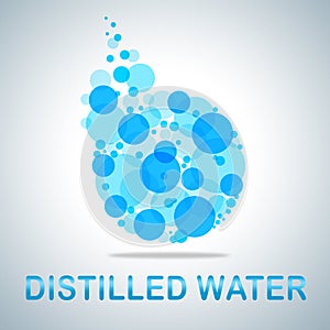 Distilled Water Represents Aqua Potable And Deionized