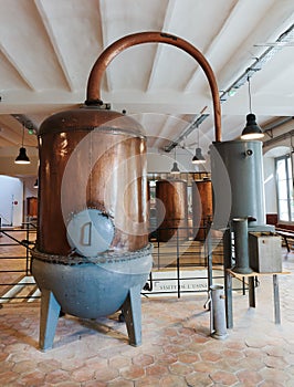 distiller for the production of perfume in Fragonard factory in