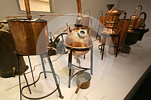 Distiller for the production of perfume water, the copper metal vat