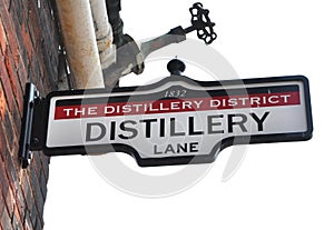 The Distillery District sign