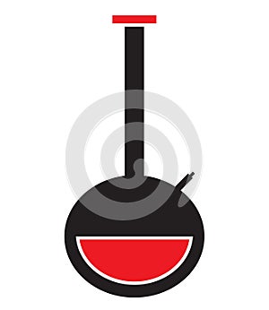 Distilling flask icon vector