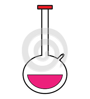 Distilling flask icon vector