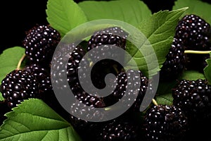 Distinctive Loganberry black berry. Generate Ai