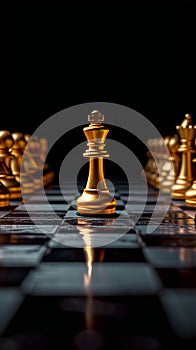 Distinctive move Golden pawn stands out, symbolizing disruptive leadership change