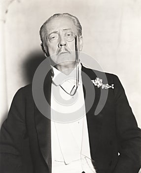 Distinguished man with monocle