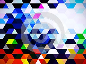 A distinguishing illustration of colorful digital pattern of squares photo