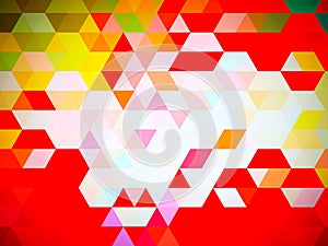 A  distinguishing pretty colorful geometric pattern of designing shapes photo