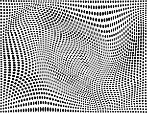 Distorted black dots