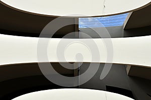 Distorted building facade