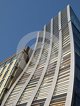 Distorted building in Tokyo, Japan