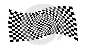 Distorted Checkerboard Pattern, Abstract Visual Effect, vector design Generative AI