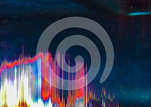 Distorted display system breakdown glitch pattern
