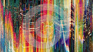 distorted display system breakdown glitch pattern