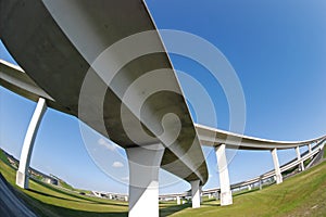 Distorted expressway photo