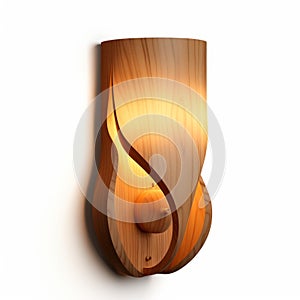Distorted Form Wood Wall Sconce - Detailed And Feminine Sculpture
