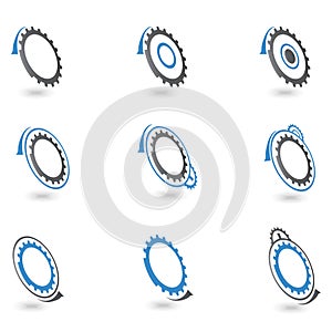 Distorted gear vector