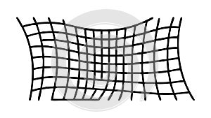 Distorted Grid Abstract Pattern Element, vector design Generative AI