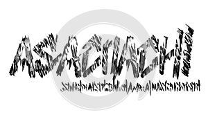 Distorted Grunge Abstract Typography, vector design Generative AI