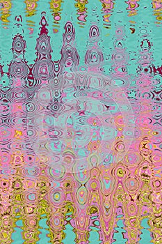 Distorted photo, abstract background in lilac and pink colors. Psychedelic design