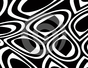 Distorted retro teardrops design