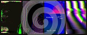 distorted rgb glitch, screen error, retro crt tv, scanlines background texture vector