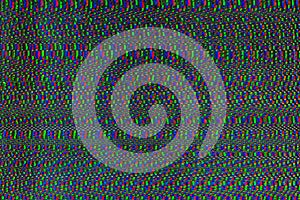 Distorted screen signal error dot pixel pattern