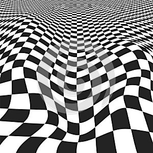 Distorted square pattern, checkerboard