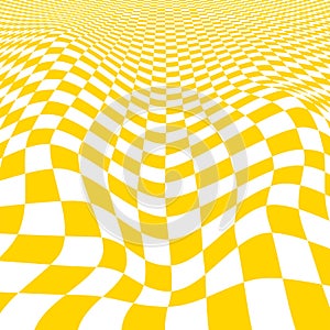 Distorted square pattern, checkerboard