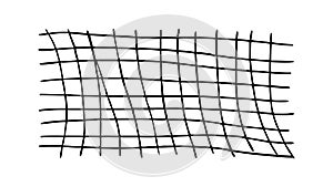 Distorted Wire Mesh Grid Abstract, vector design Generative AI