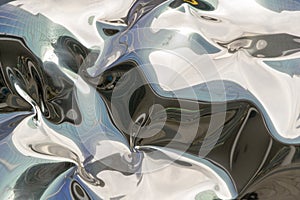 Distorting mirror surface