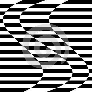 Distortion effects on various patterns. Geometric deformed textured series