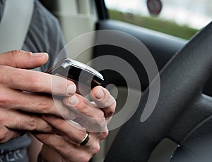 Distracted driving photo