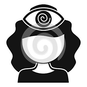 Distracted mind icon simple vector. Dizziness head