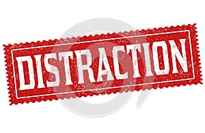 Distraction sign or stamp photo