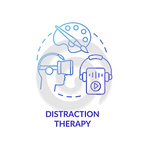 Distraction therapy concept icon