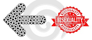 Distress Bisexuality Seal and Virus Mosaic Left Direction