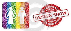 Distress Design Show Stamp and LGBT Weds Persons Collage