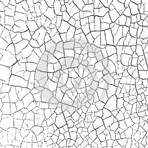 Distress, dirt texture. Vector illustration. Grunge background. Pattern with cracks.