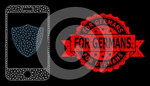 Distress For Germans Stamp and Web Mesh Smartphone Shield