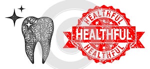 Distress Healthful Seal and Net Excellent Tooth Icon