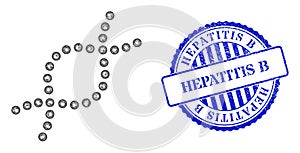 Distress Hepatitis B Seal and Hatched Genetic Spiral Web Mesh photo